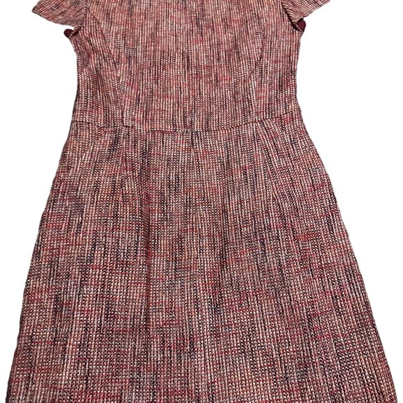 Boden Tweed Sheath Dress Short Sleeve Knee Length Size 4L Women's - Picture 10 of 12